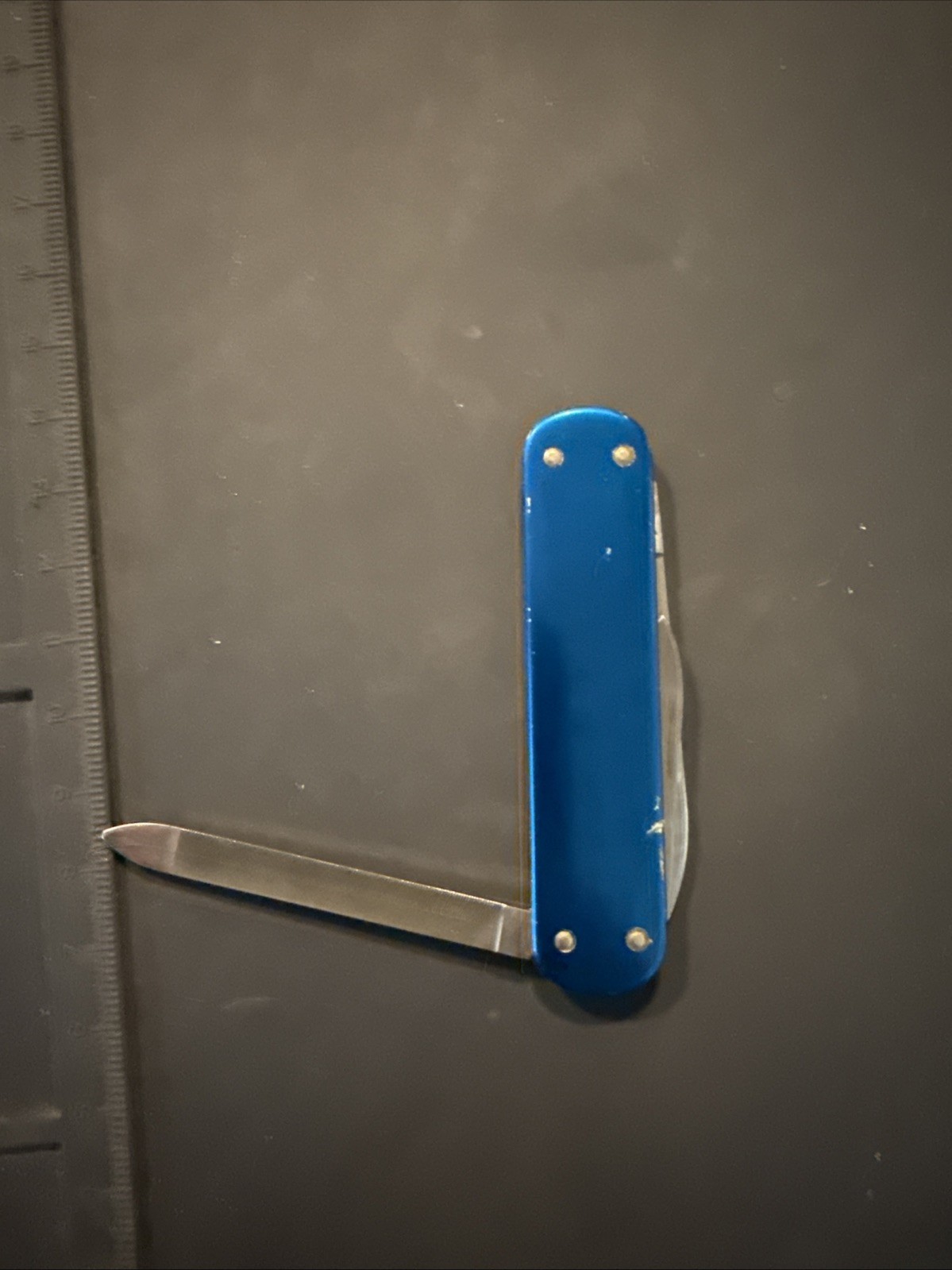 Victorinox Victoria 74mm Prince Steel Swiss Army Knife Blue Alcan Branded Used