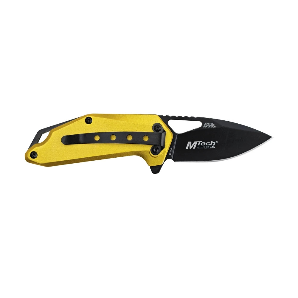 MTech Spring Assisted Knife w/Anodized Aluminum Handle and Pocket Clip