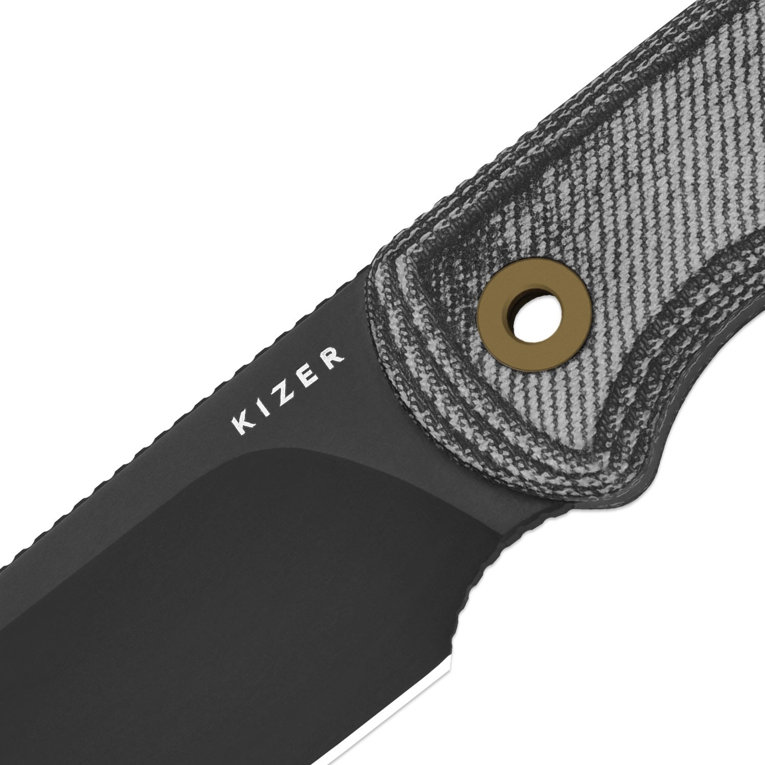 Kizer Drop Bear Fix Drop Point Fixed Knife S45VN Blade Micarta Handle + Sheath