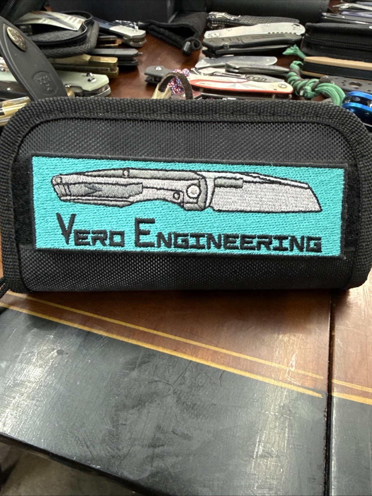 Vero Engineering Axon TI Framelock. M390 steel Custom Cerakote