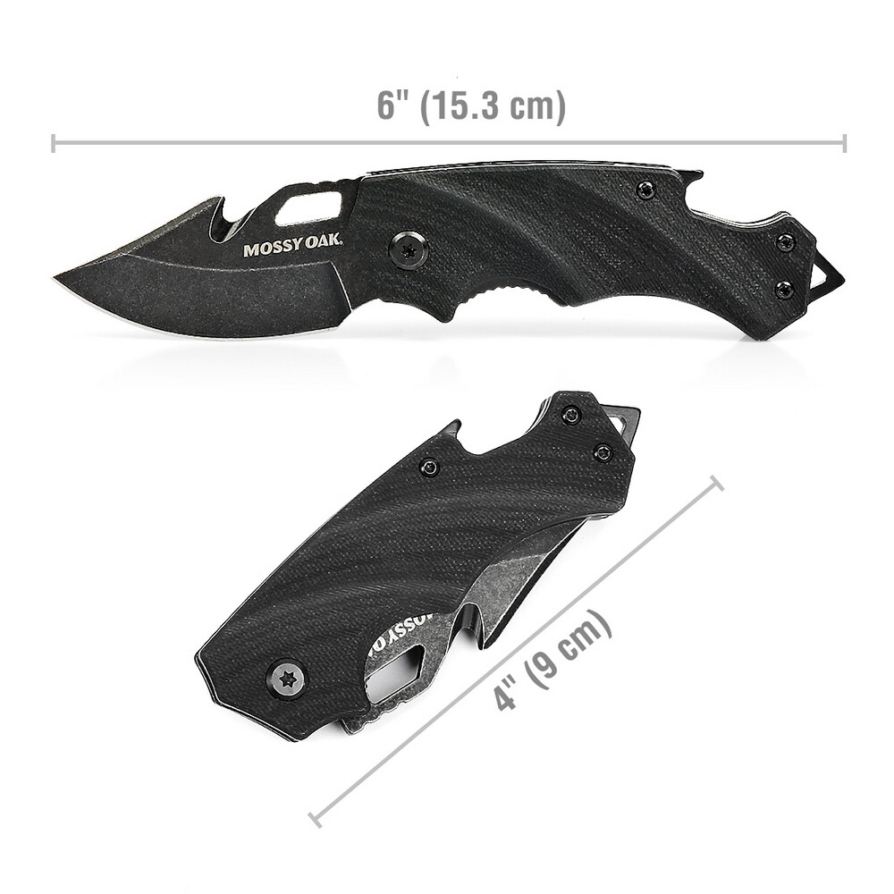 Mini Folding Pocket Knife 2.5»Blade Black G10 Handle EDC Multifunction Tool New