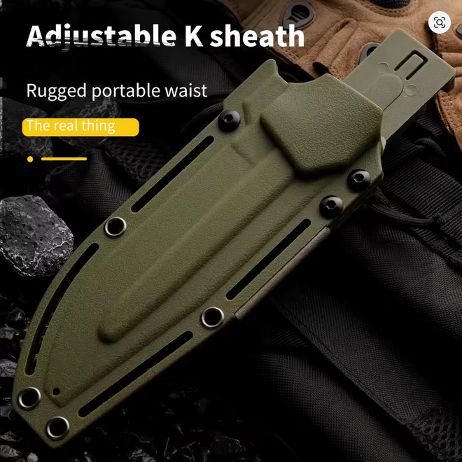 Tactical Fixed Blade Knife 4.1″ Clip Point Blade Full Tang G10 Hunting Survival