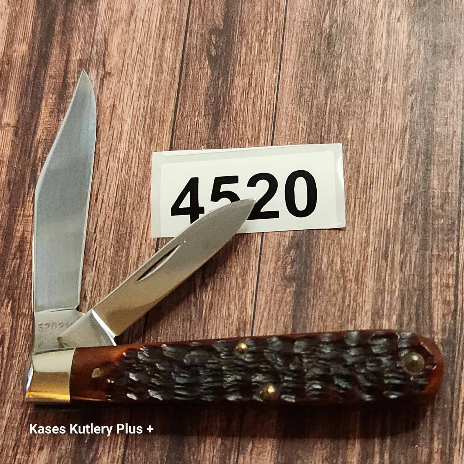 Case XX 6202 1/2 Barehead Jack Red Bone 3.38″ Closed Knife USA 1970 10 Dots