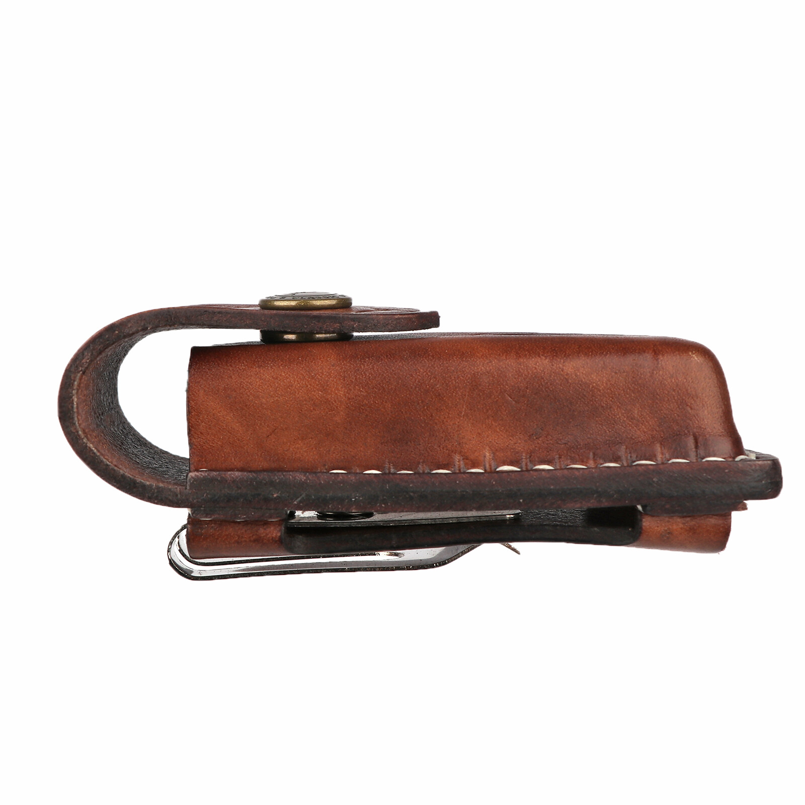TOURBON Leather Folding Knife Sheath Pocket Knives Case Belt Clip on Pouch