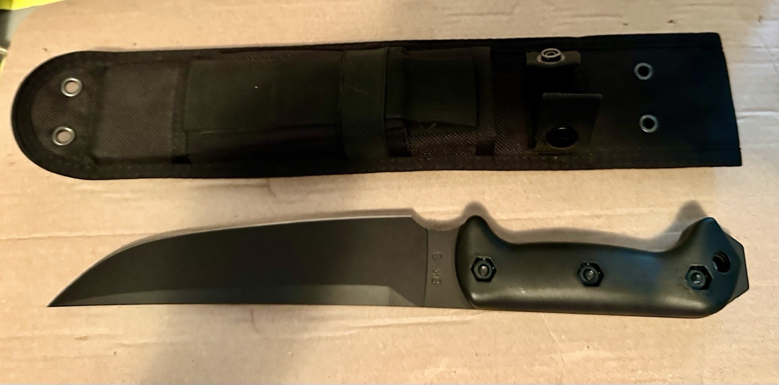 KA-BAR BK5 Magnum Camp Knife; Blade 8”; 1095 Cross-Van Steel Good Condition