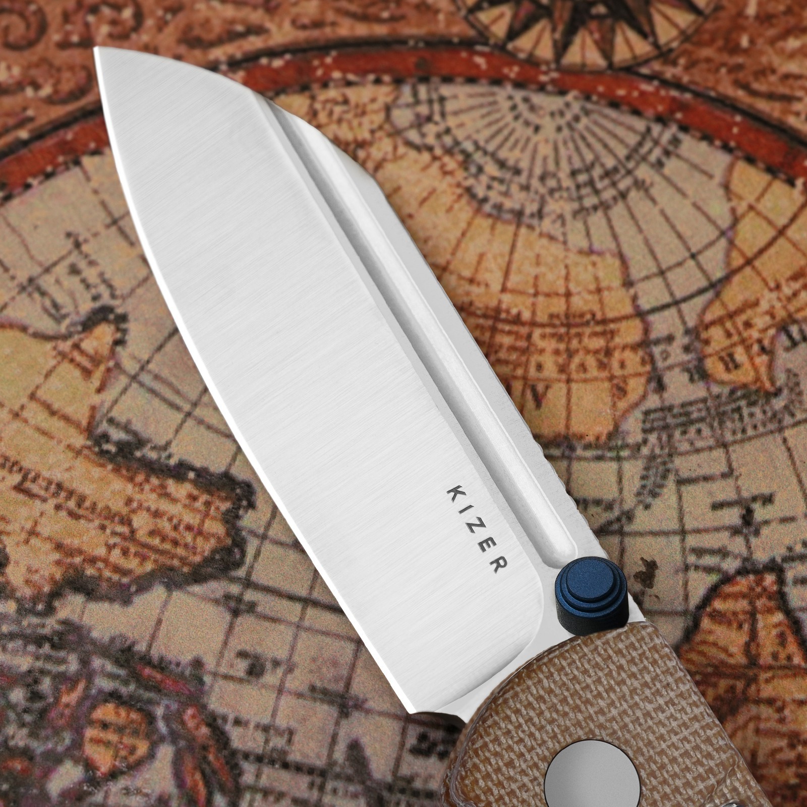 Kizer Renissance EDC Folding Pocket Knife N690 Blade Micarta Handle V3698A2