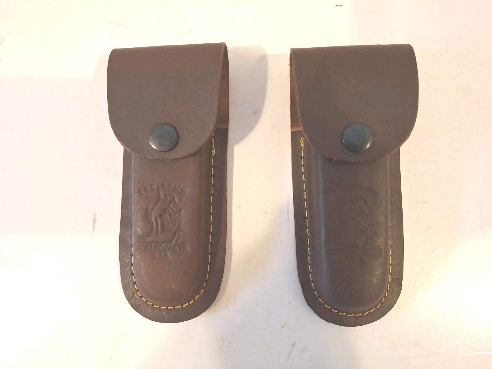 2 Brand New Well Constructed Genuine Leather Pocket Knife Sheaths-100’s SOLD