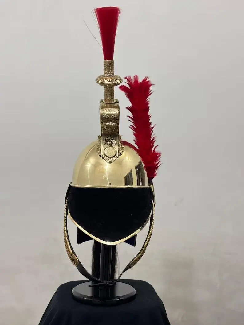 French Military Cuirassier Helmet Replica Handmade Historical Cavalry Armor