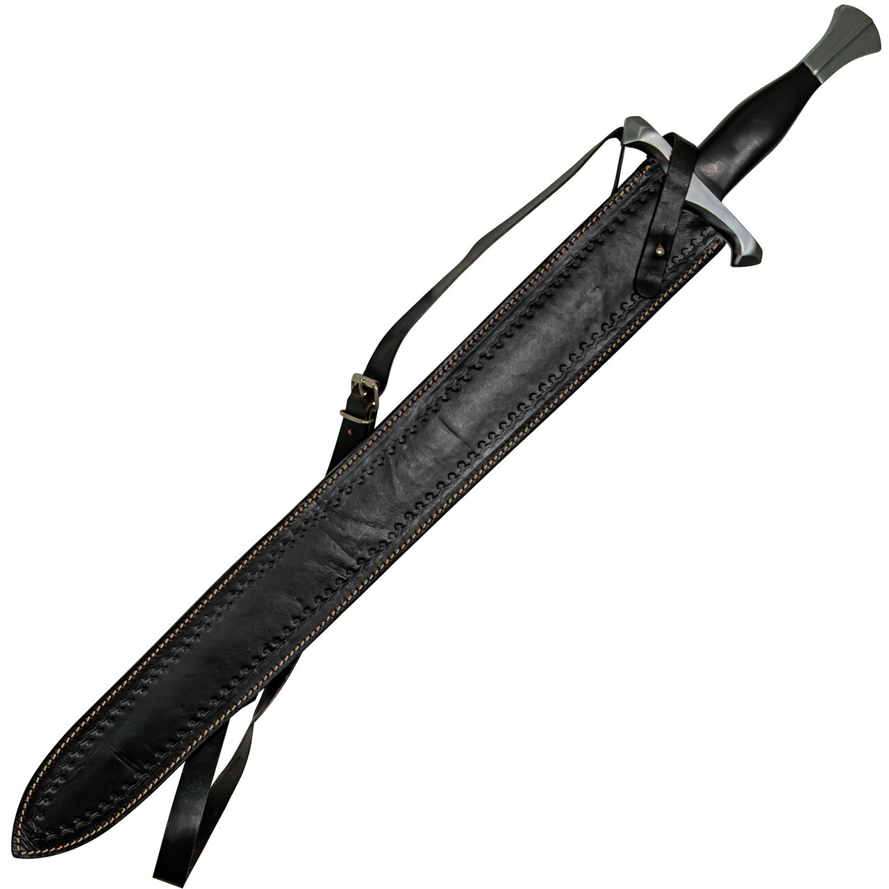 Hand Forged Medieval Inspired Historical Replica Firestorm Damascus Steel Sword