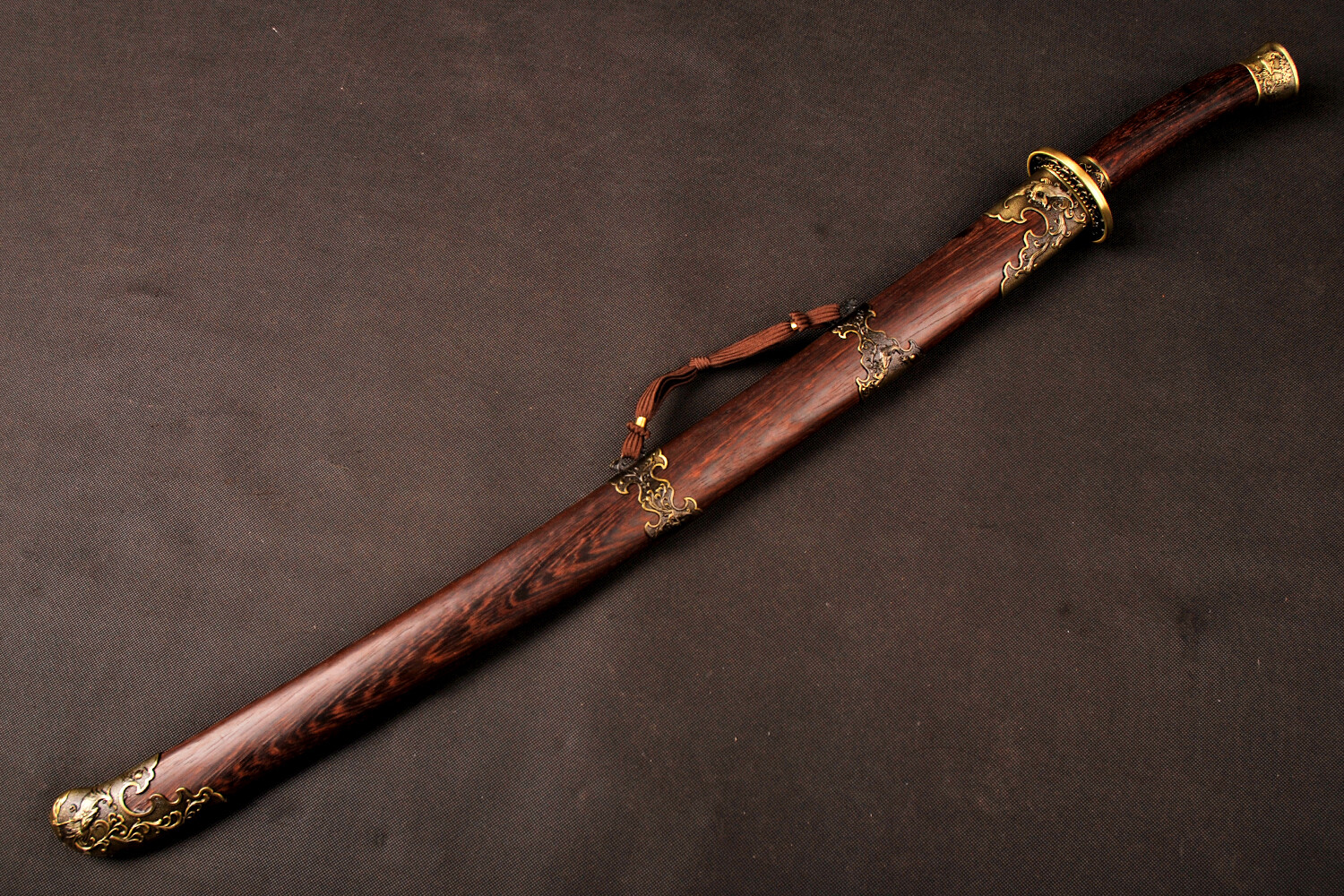 37″ Sharp Handmade Phoenix Chinese Sword Damascus Folded Steel Qing Dynasty DAO