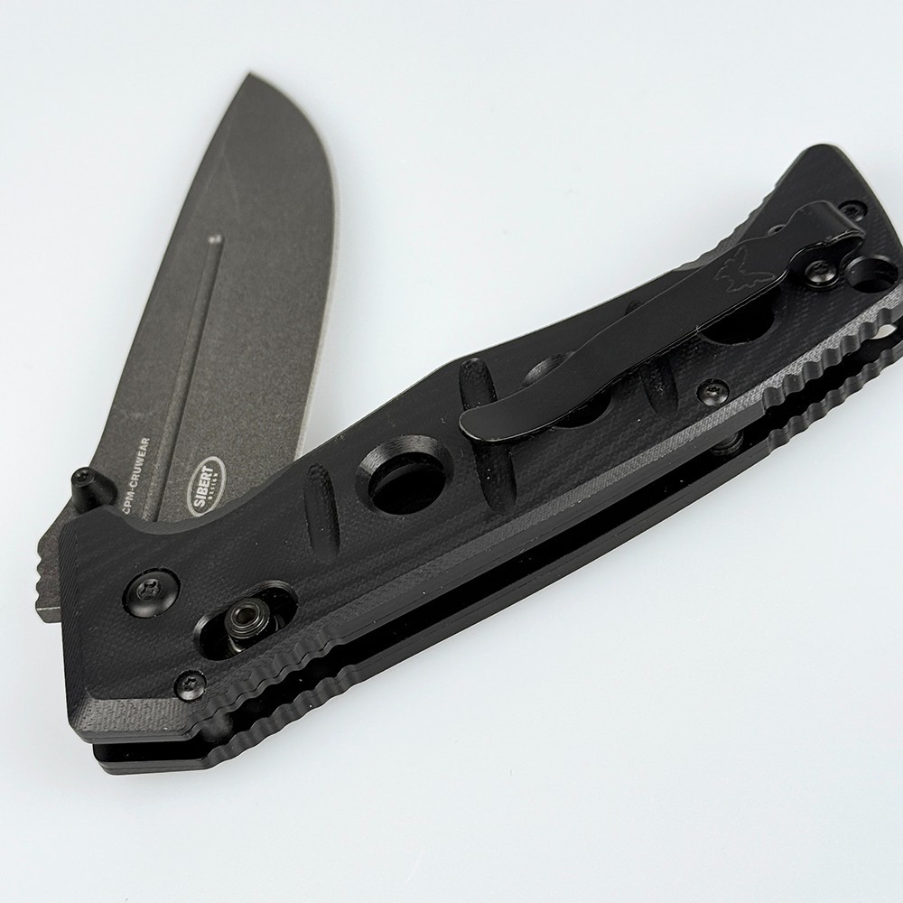 Benchmade Adamas275GY-1 CruWear Drop-Point Black G10 Handle Folding Knife
