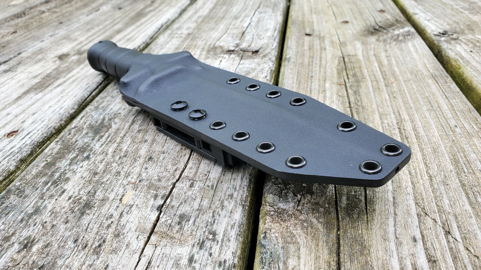 Custom Kydex sheath for GLOCK FIELD KNIFE 78 & 81, pancake style, belt clip (Bk)