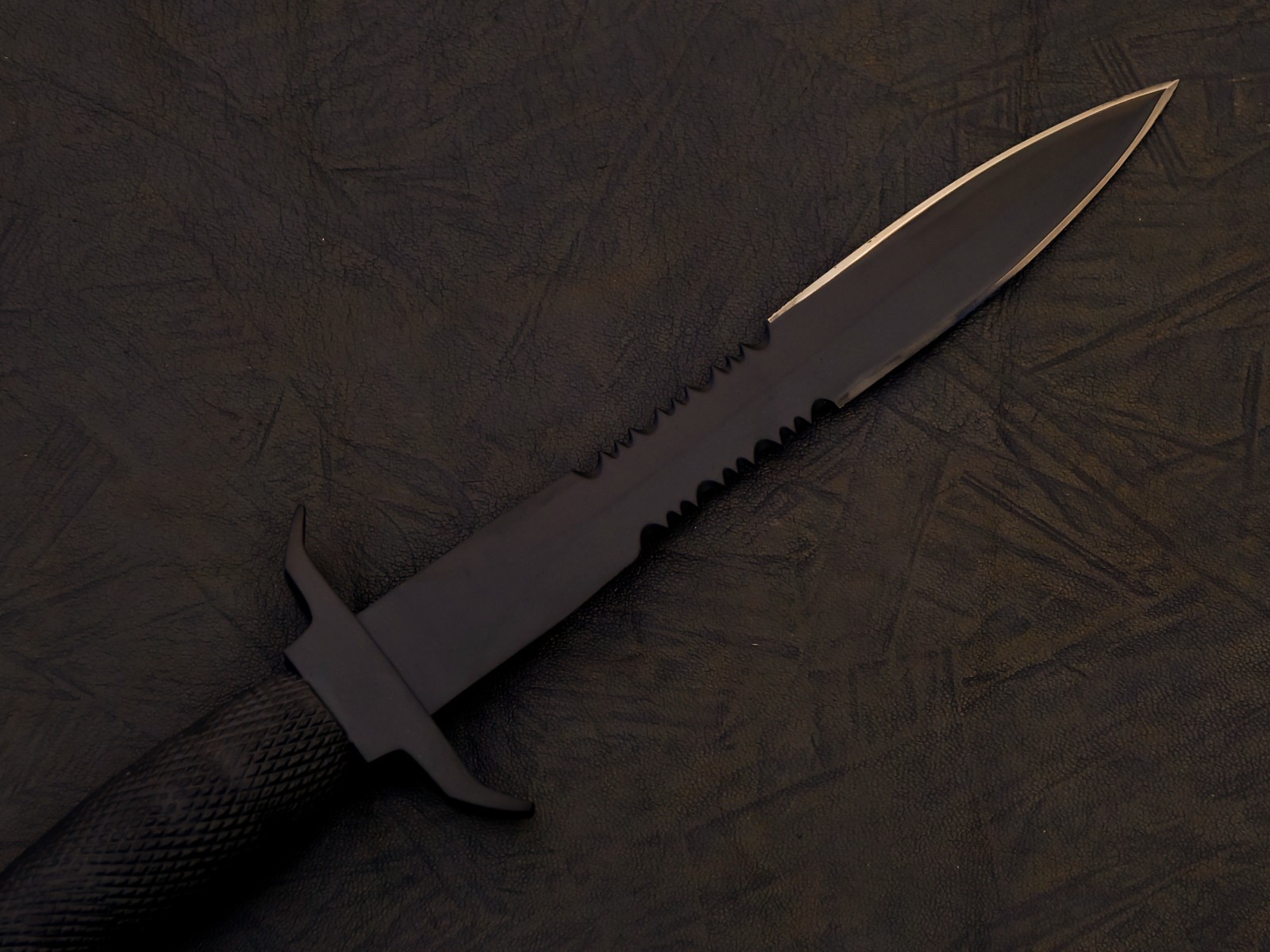 Hand Made Gerber MK-II Dagger REPLICA In 12C27 Steel w/checkered Aluminum Handle