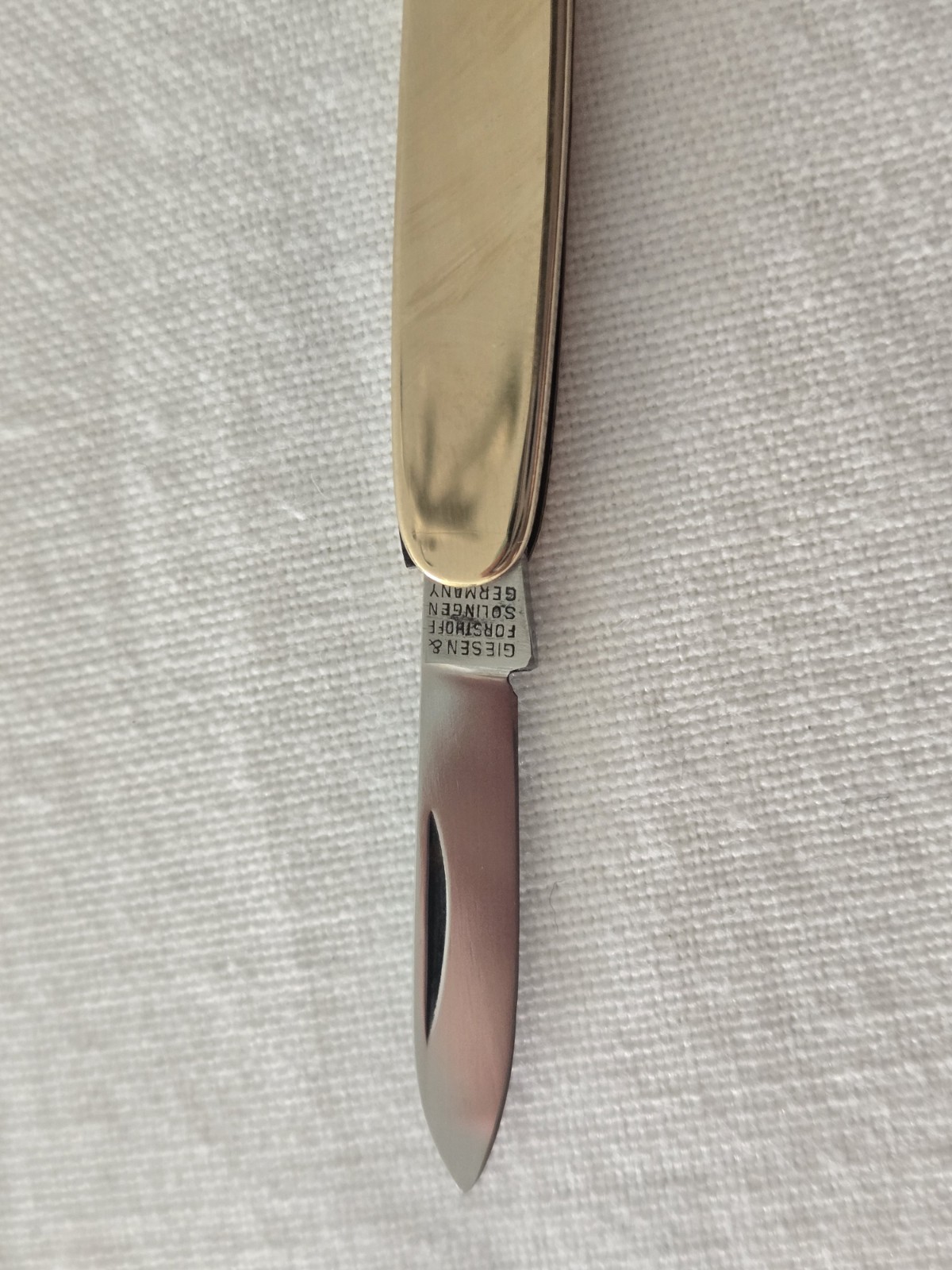 Vintage 12K Yellow Gold Folding Pocket Knife Two Blade. Made In Germany