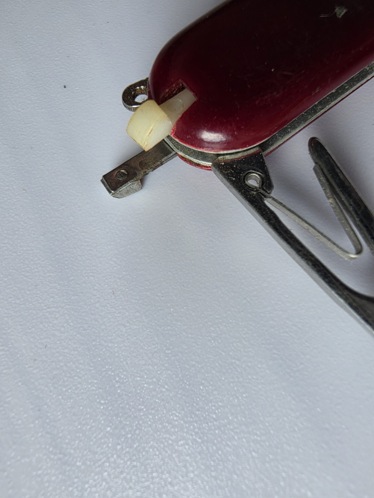 NTEK Red Pocketknife Vintage 2-Blade SS Under 2.75in Slipjoint w/ Scissors File