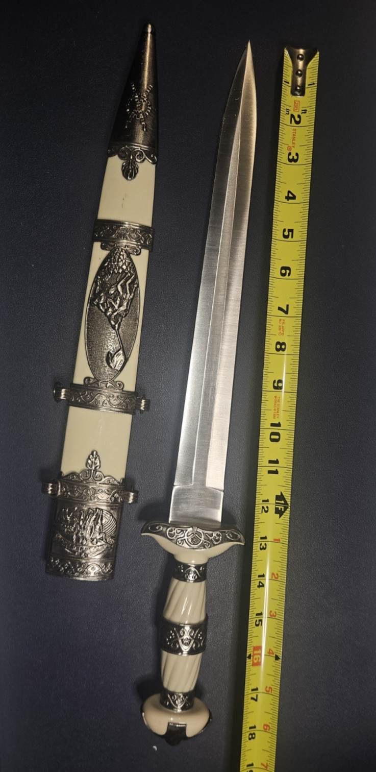 Vietnam Veteran/USMC Decorative Dirk Dagger Double Edge Stainless Steel Blade