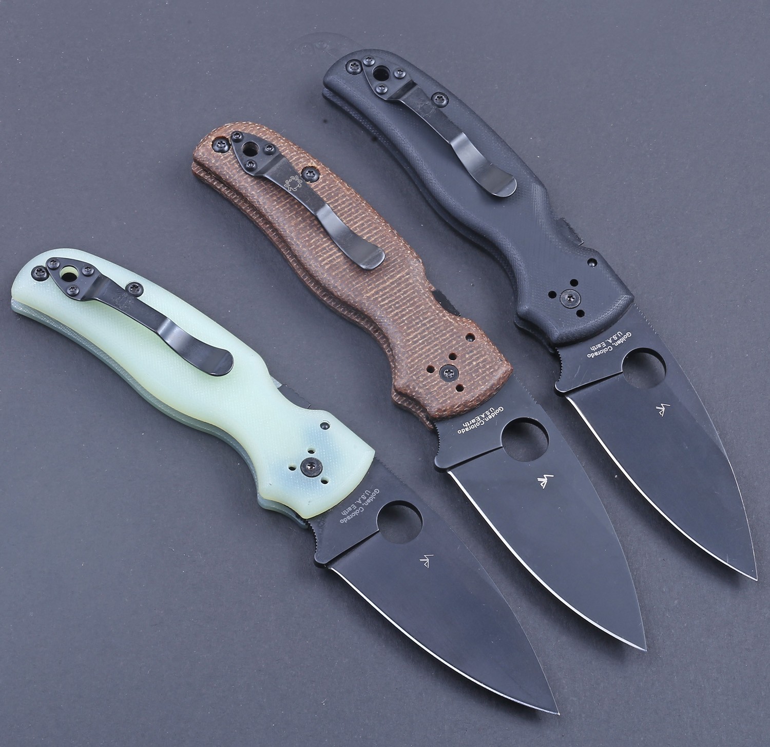 Tactical Pocket Folding Knife Clip Jade G10 Handle Silver color Plain Blade New
