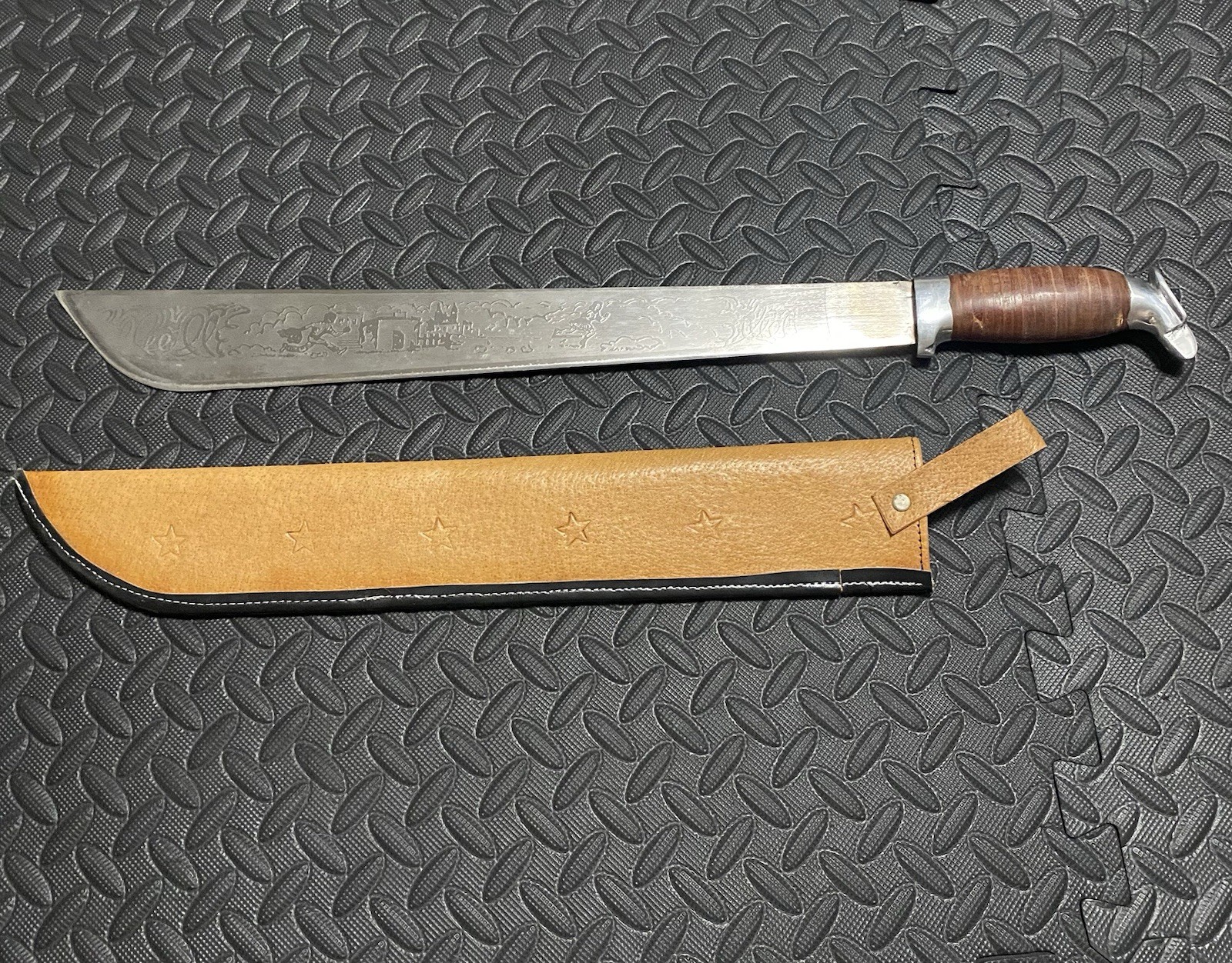 O.J. Simpson Special Edition 22″ Machete 18 Inch Blade Eagle Head w/ MEX Sheath