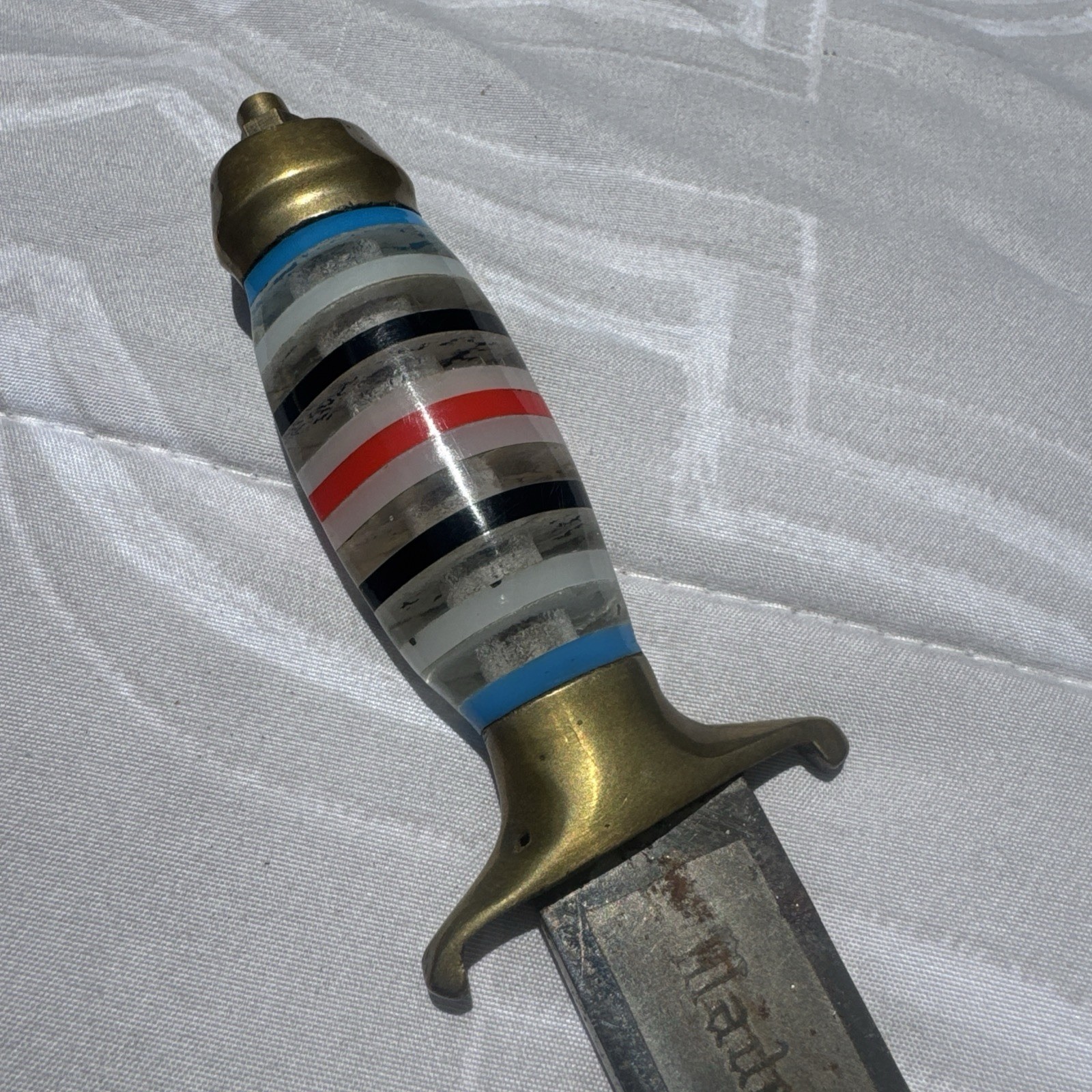 Vintage Arabian Indo Persian Jambiya Knife With Sheath Made in INDIA
