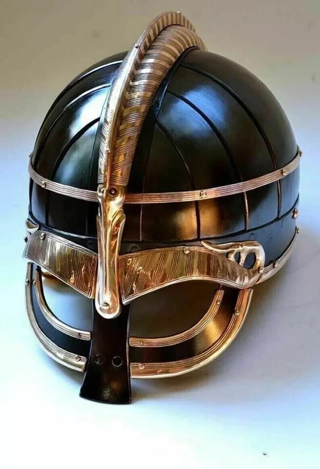 Vendel Viking Helmet 16 Gauge Steel Medieval Knight Armor Helmet Hallowen Gift