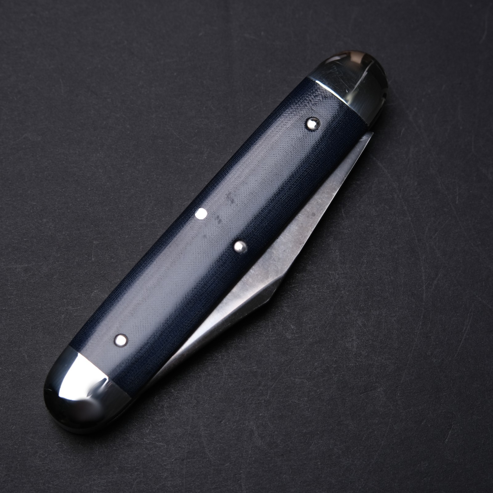 Northwoods Knives GEC Forest Jack – Clip Point / Blue Linen Micarta