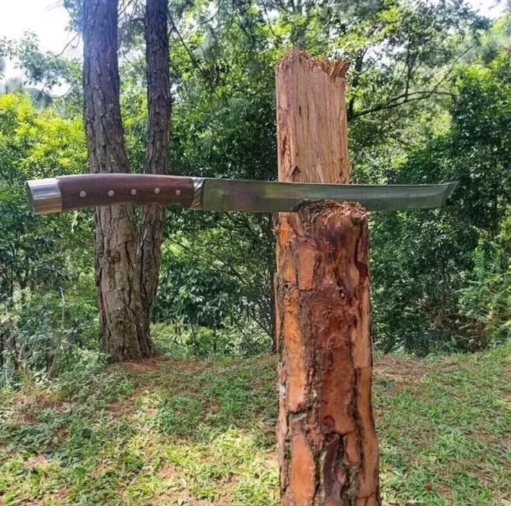 Custom Handmade Carbon Steel Blade Survival Machete Sword | Hunting 26 inches
