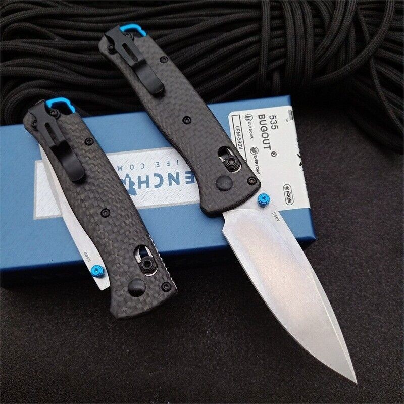 Axis Lock D2 stainless Steel blade Carbon Fiber Handle Tactical Pocket EDC Knife