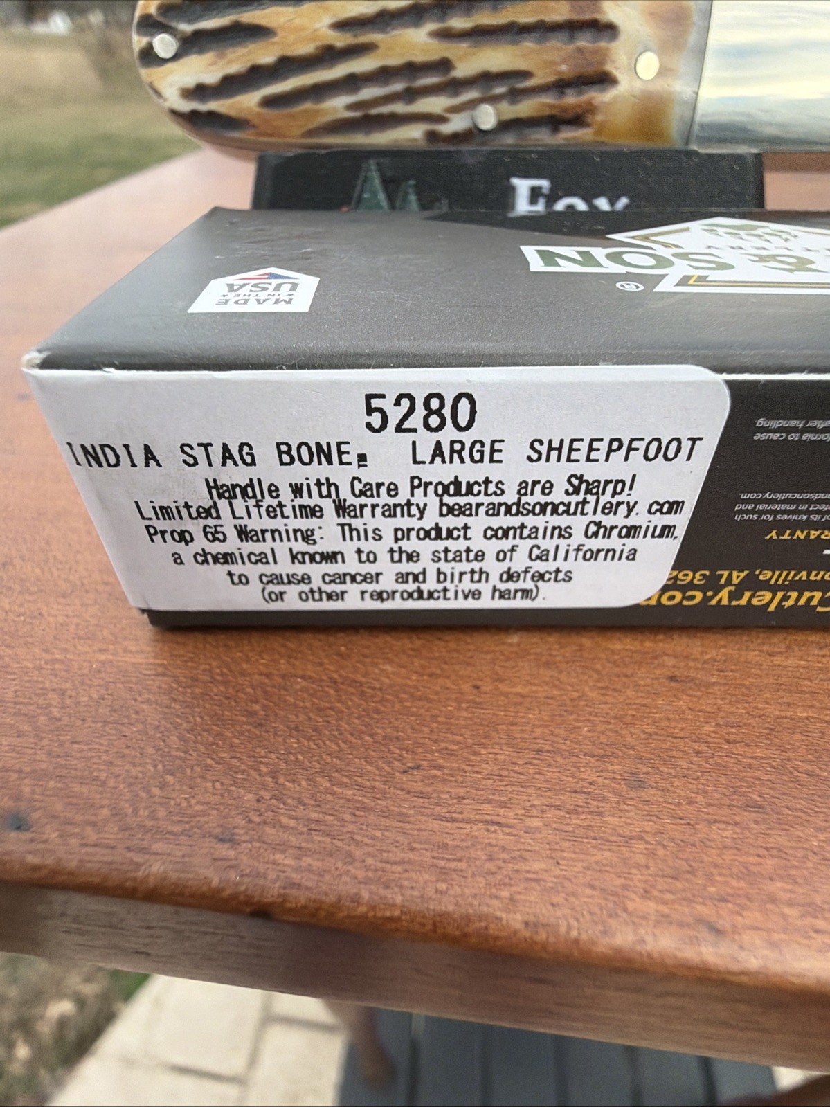 Bear & Son India Stag Bone BC5280 Large Barlow Knife