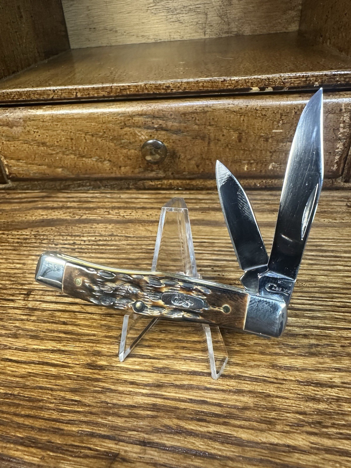 Case XX USA 2016 Burnt Amber Bone 62032 2 Blade Texas Jack. New!