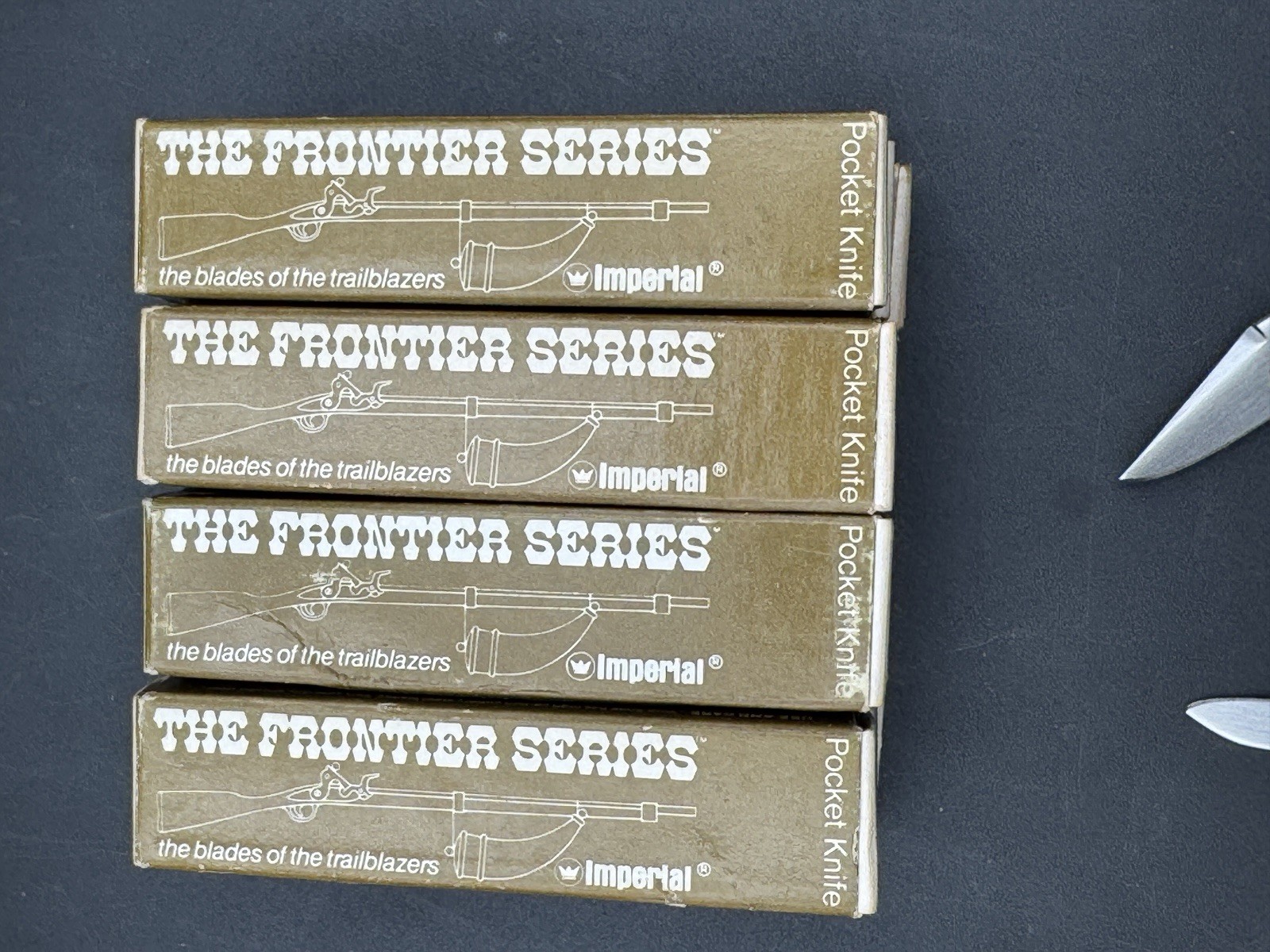 NEW VTG MAC TOOLS IMPERIAL PK41P4 FRONTIER KNIFE DOUBLE BLADE BLACK USA 1975 BOX