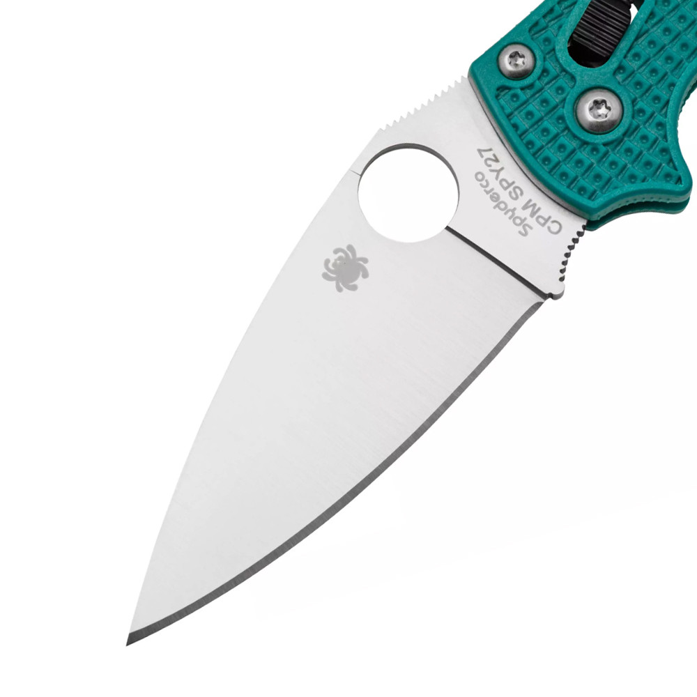 Spyderco C101PCBL2 Manix2 Lightweight Green Handle Stainless Steel Folding Knife
