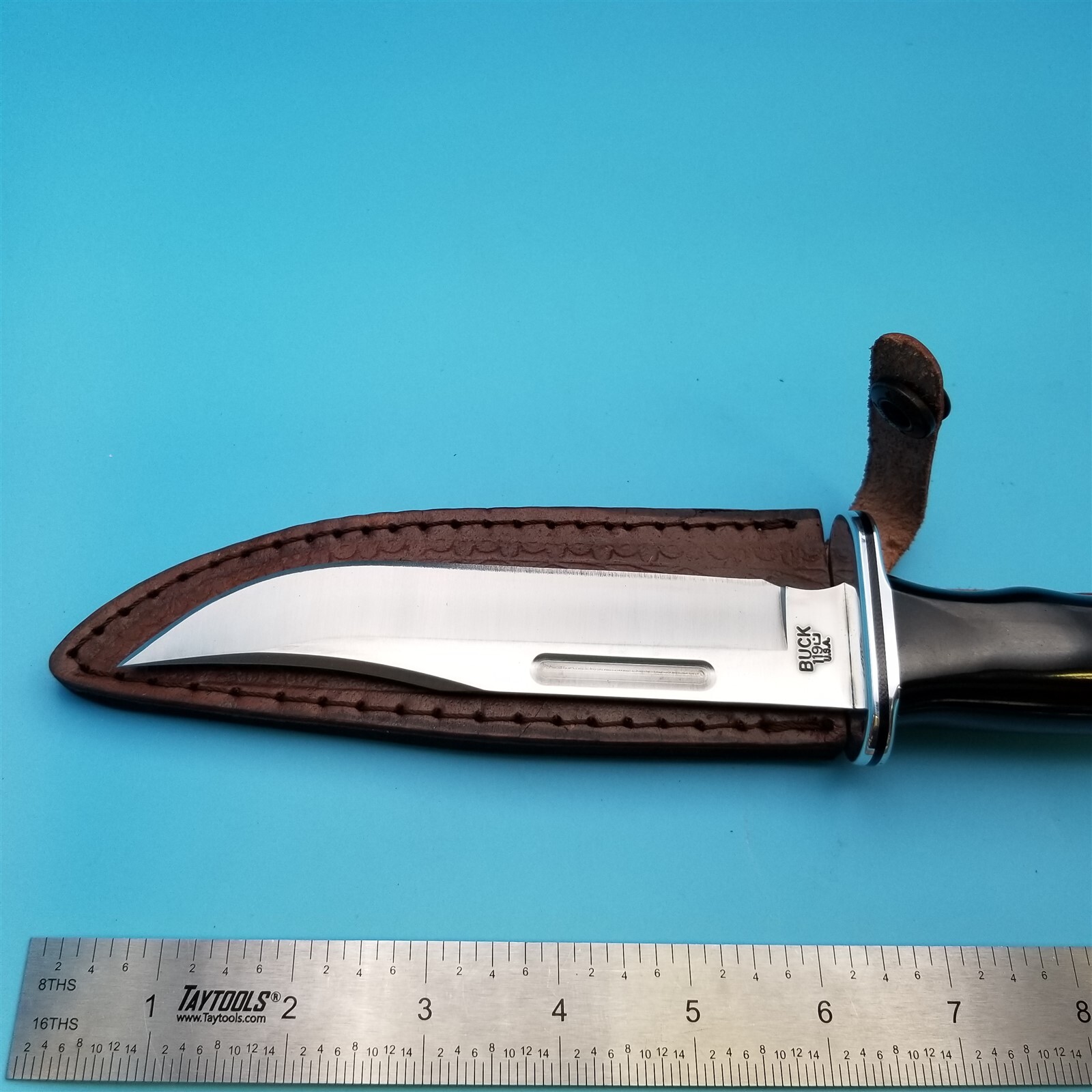 Knife Sheath Fixed Blade Leather Brown Basketweave Hunting Bowie 10.5″ x 6.75″