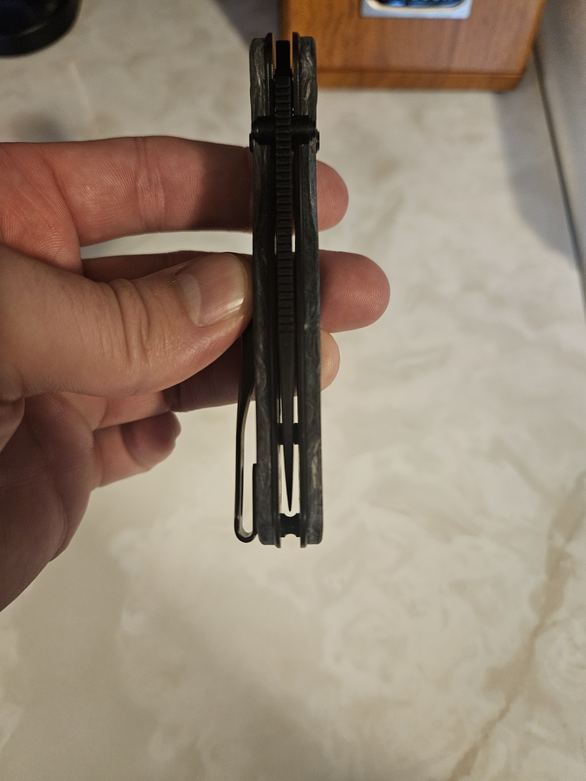 Kizer Drop Bear Medusa Dark Matter Fat Carbon Knife S35VN – NEW