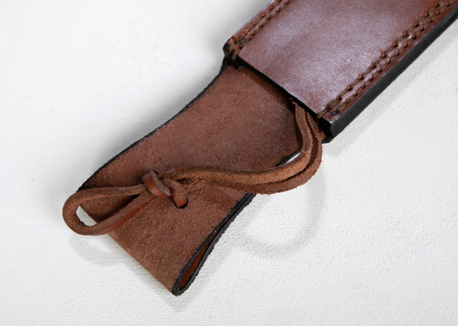 Handmade Top Grain Brown Leather Dagger Sheath, 12″ OA, Fits Blades Up To 8″