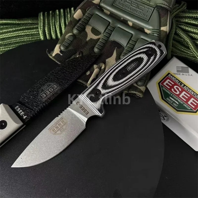 ESEE Series S35VN Stainless Steel Blade Knife G10 Linen Handle Multi-function…