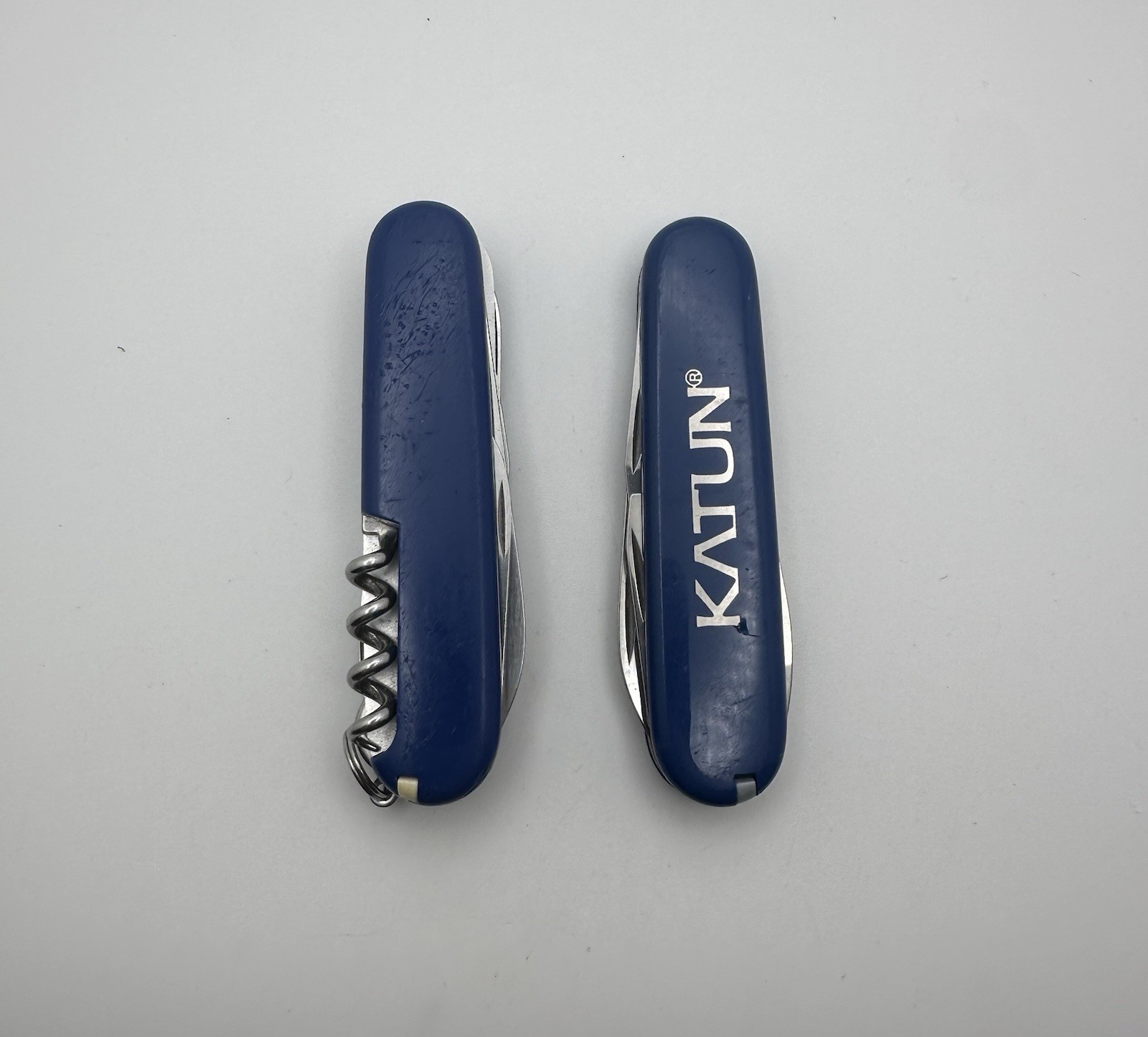 Blue Victorinox Swiss Army Knife 91mm Lot Branded Huntsman And Tinker Nice