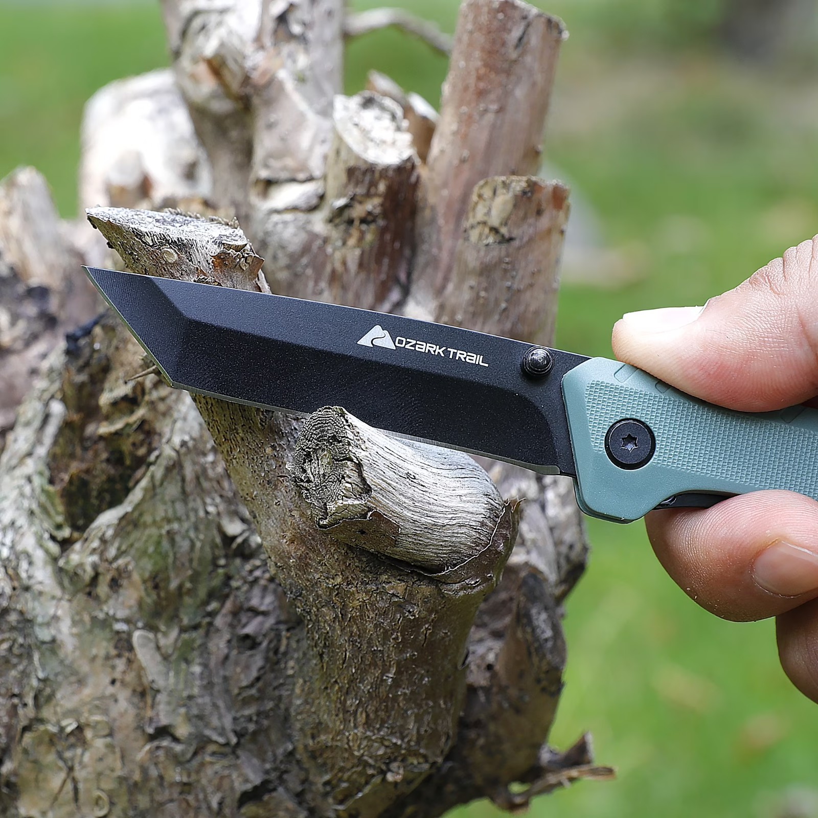 Ozark Trail Shadow 7.5 in Tanto Folding Knife, 3.25 in Stainless Steel