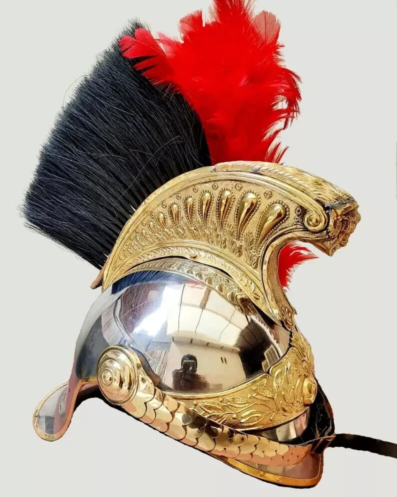 Antique French Napoleon Brass Helmet Pickelhaube Napoleon Hat for Teams Gift