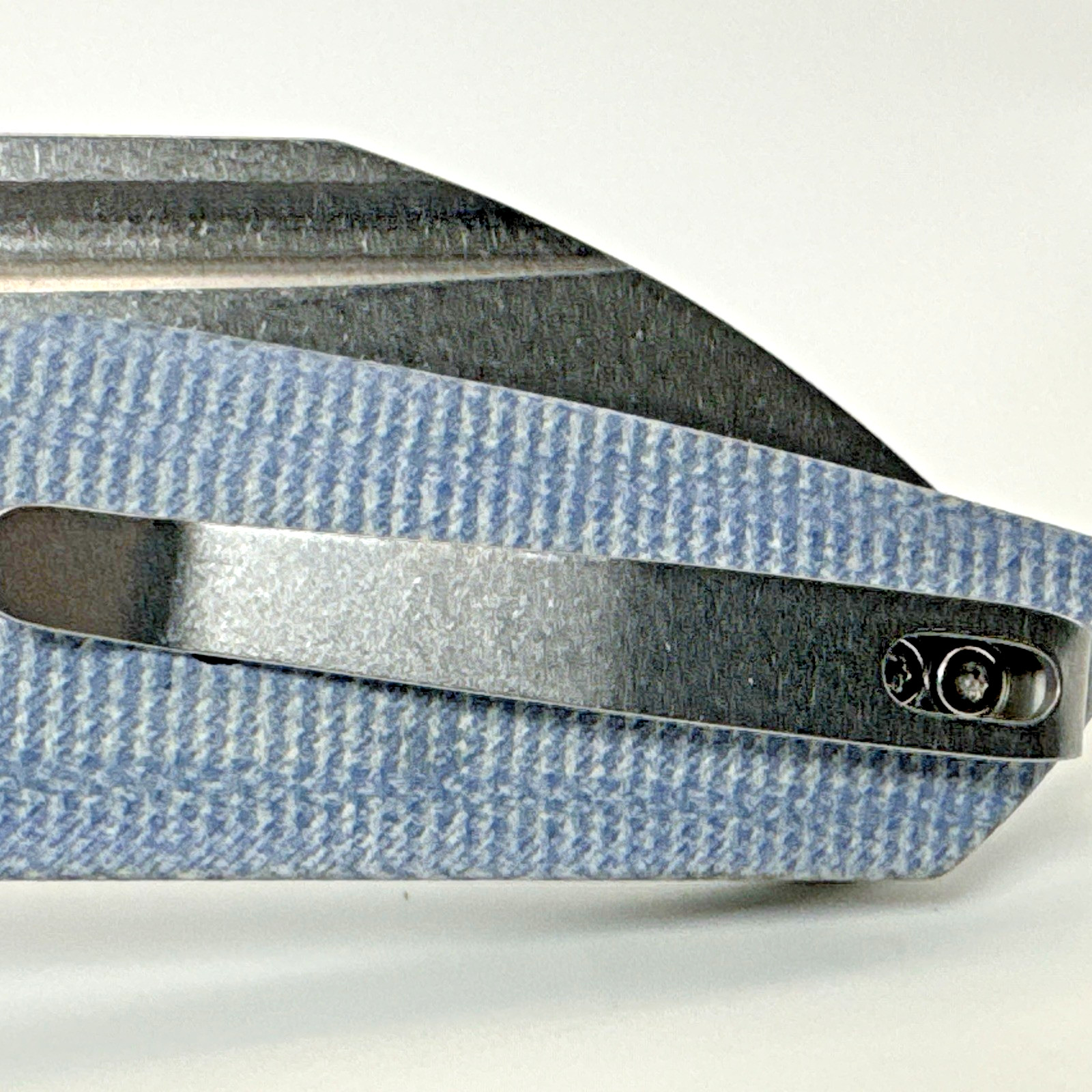 Tenable Rafe L Folding Knife Blue Micarta Handle Stonewashed SS Blade New