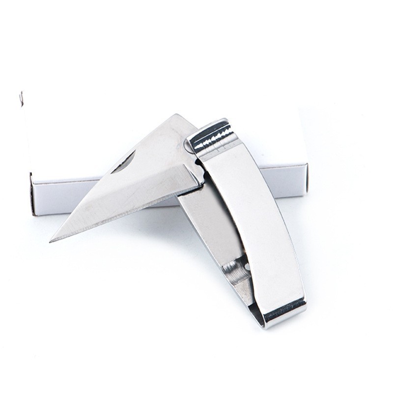 440C Stainless Steel Folding Pocket Knife EDC Wallet Clip Outdoor Camping Tool