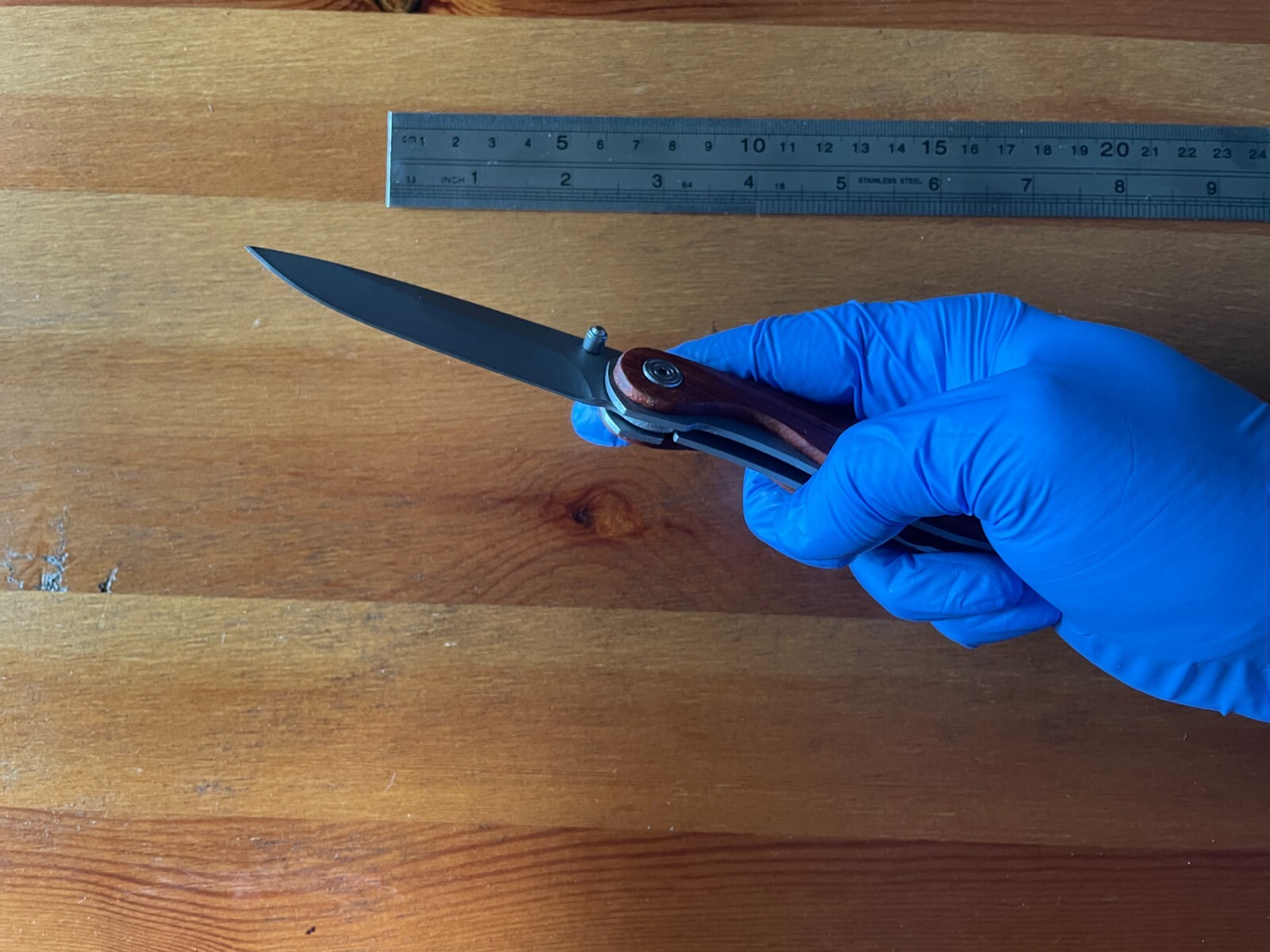 Spanish Navaja 3.14″ Tactical Pocket Knife Stainless 3CR13 Brown Wood US Seller