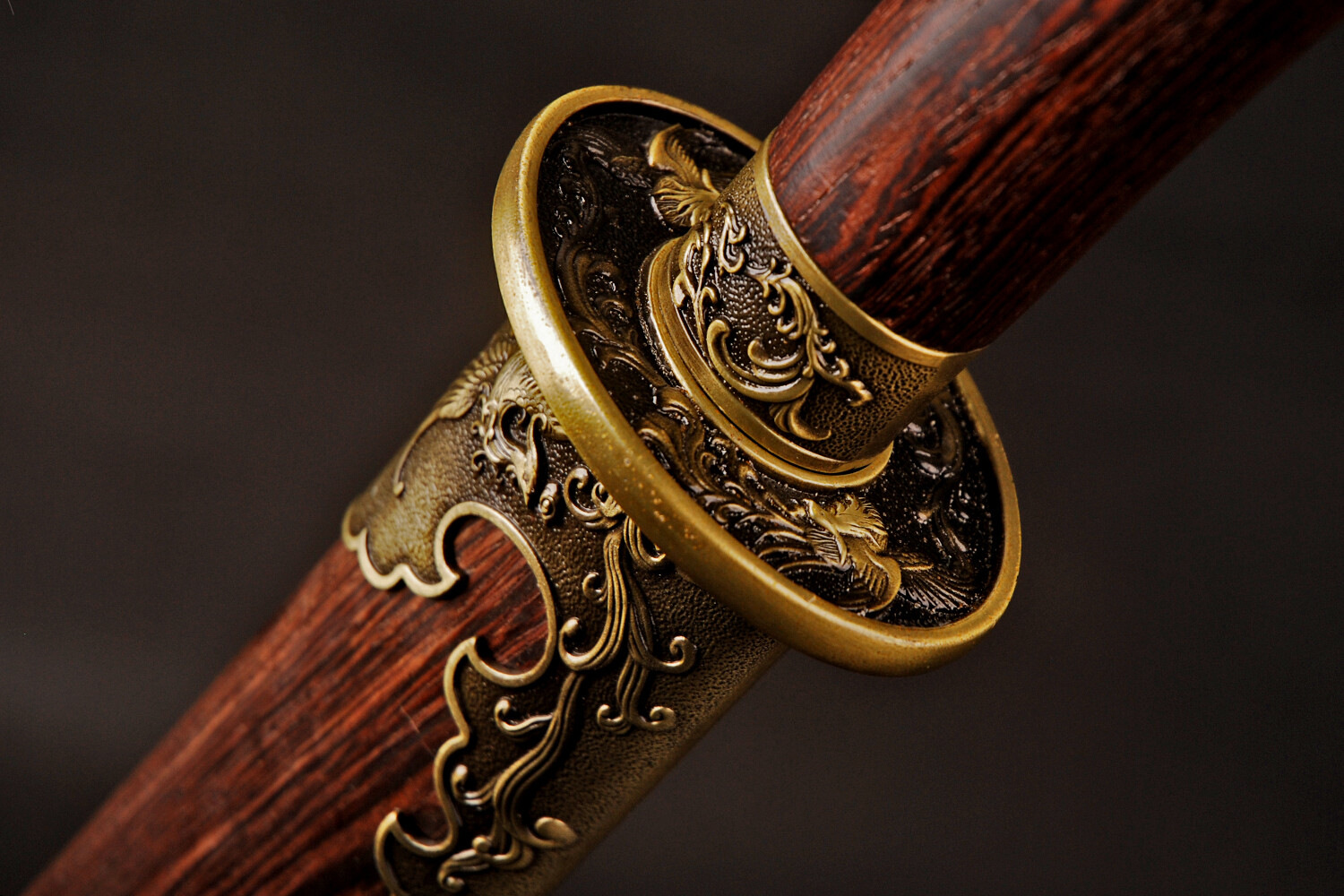 37″ Sharp Handmade Phoenix Chinese Sword Damascus Folded Steel Qing Dynasty DAO