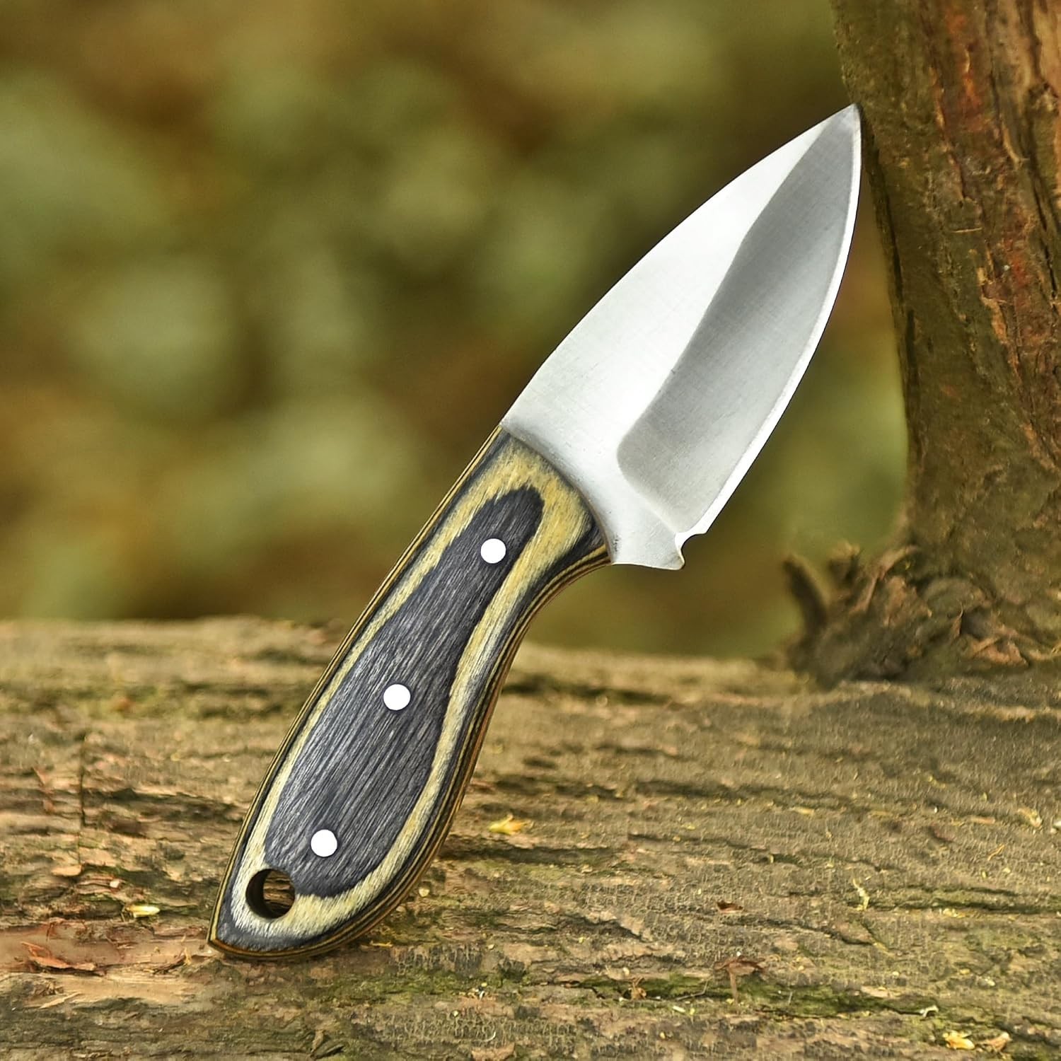 5.5″ D2 Steel Neck Knife Fixed Blade G10 Handle Sheath EDC Bushcraft Outdoor