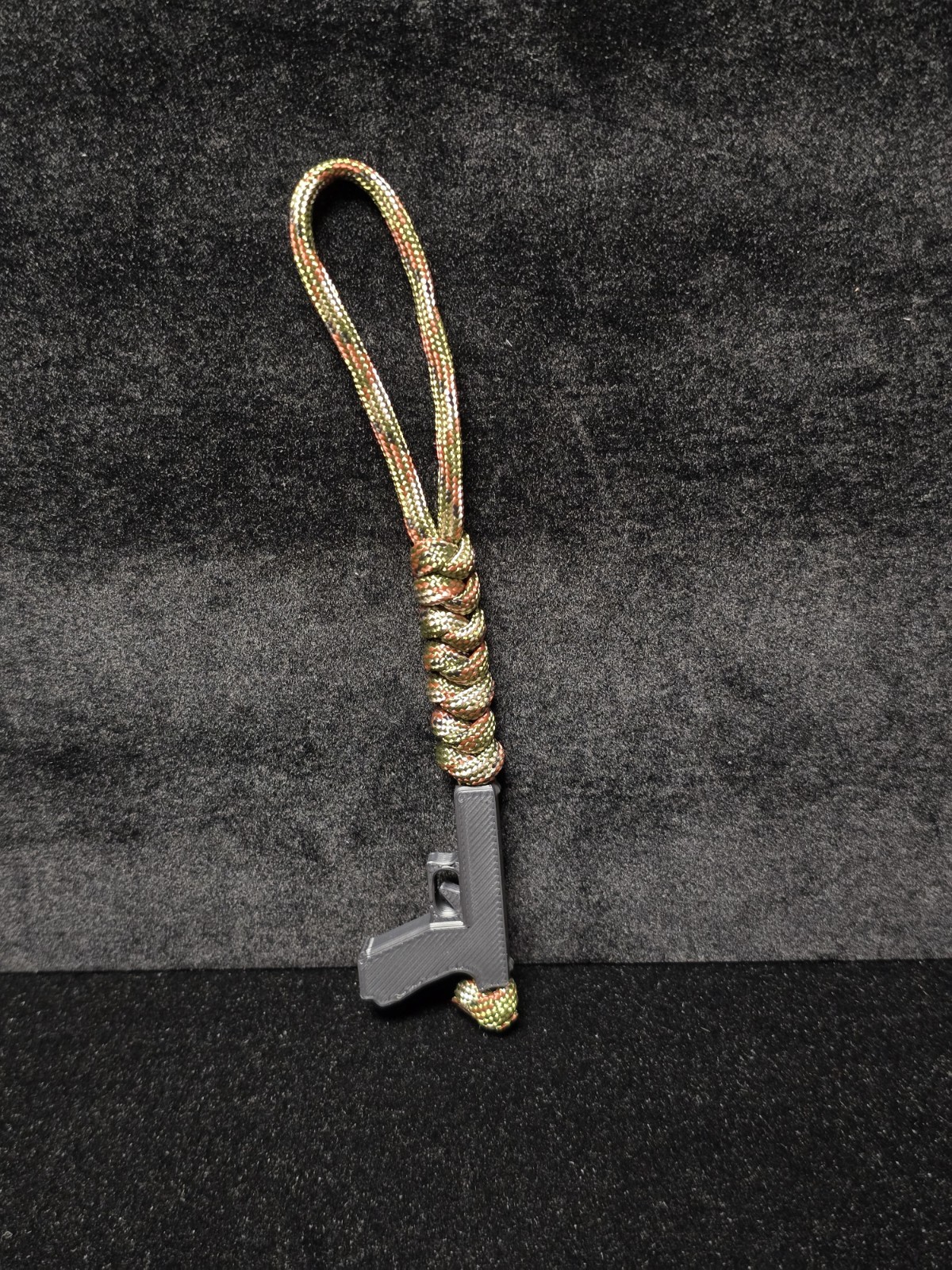 «Glock» EDC Folding/Fixed Knife Zipper Pull Paracord Lanyard 3d Printed Bead