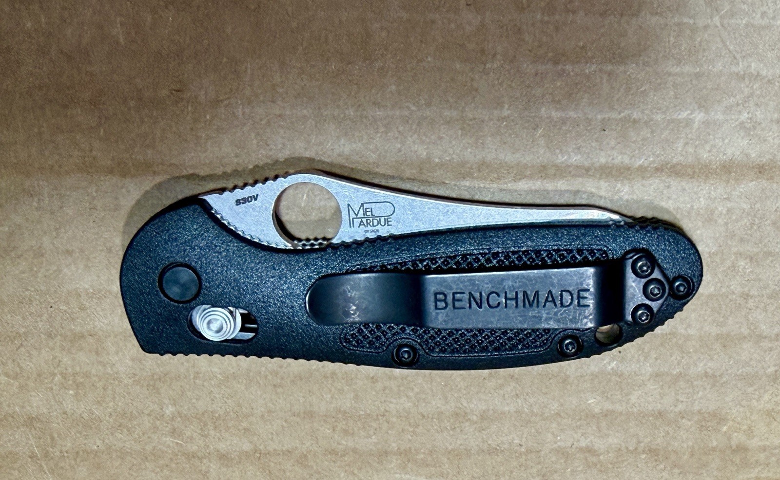 Benchmade 555-S30V Mini Griptilian Black Grivory Sheepsfoot Pocketknife w/Box
