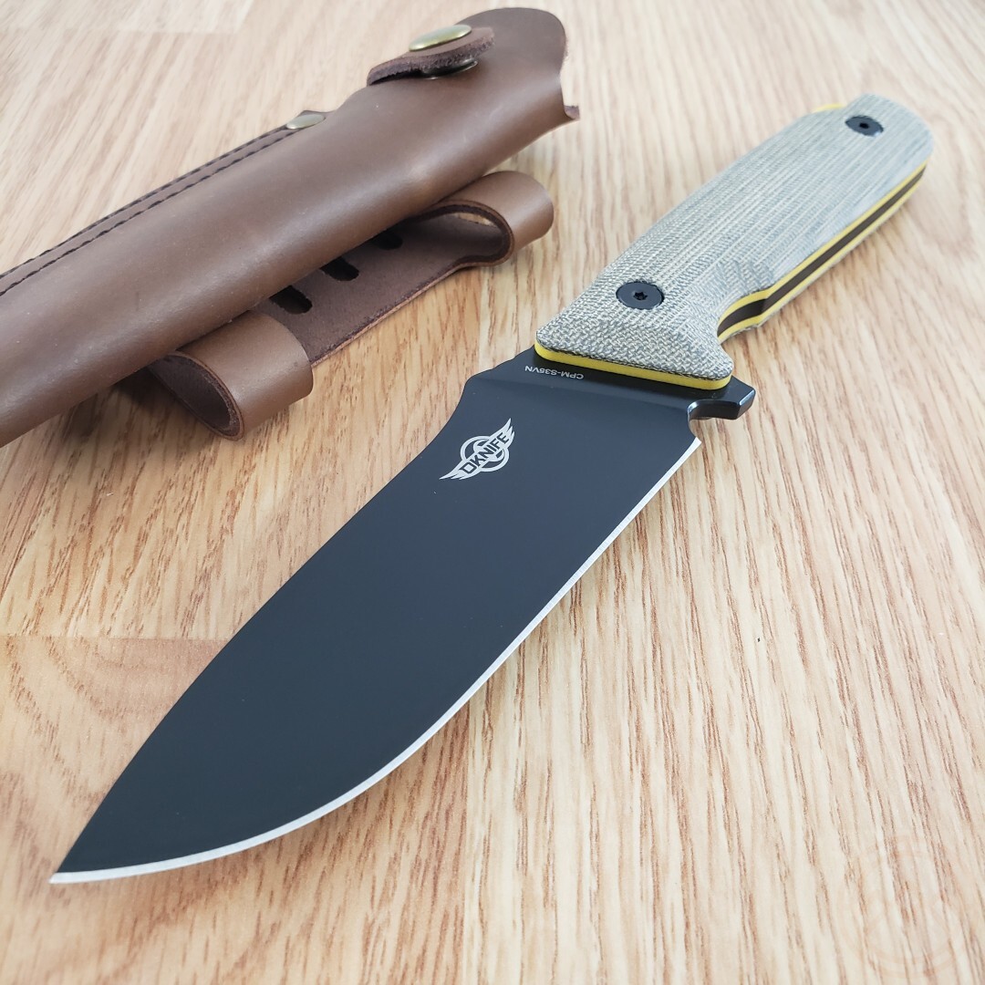 Oknife Fortitude 2 Fixed Knife 4″ Black CPM S35VN Steel Blade Micarta/G10 Handle