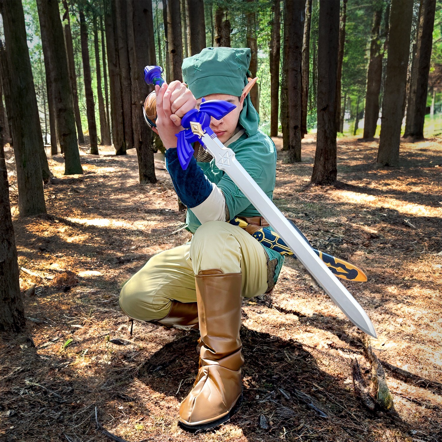 37″ Link’s Foam Master Sword with Plastic Scabbard for Cosplay