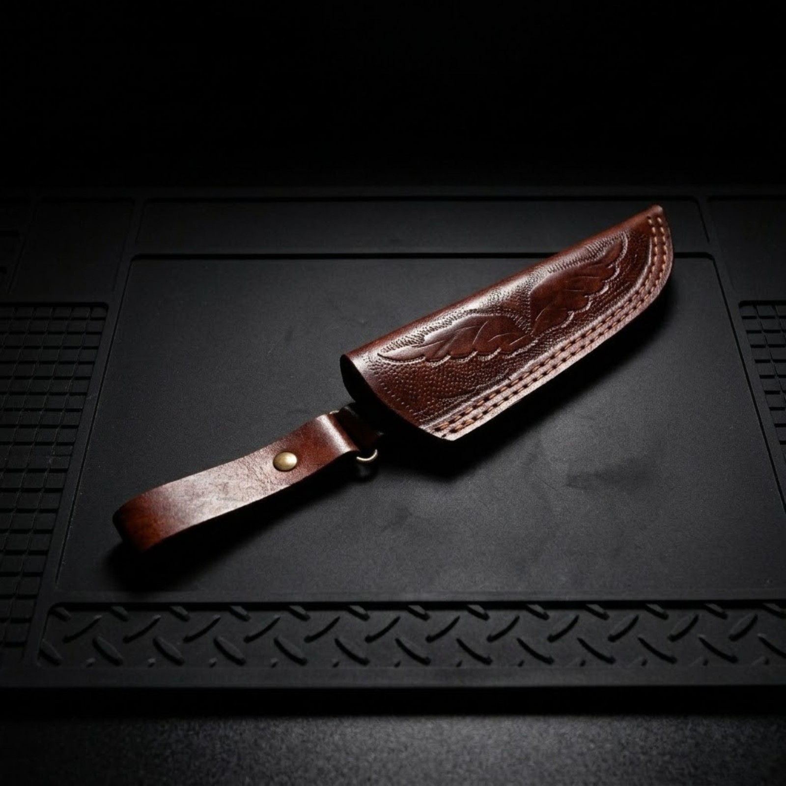 Shard Collectible Hand Crafted Brown Leather Sheath for Ka-Bar Fixed Blade Knive