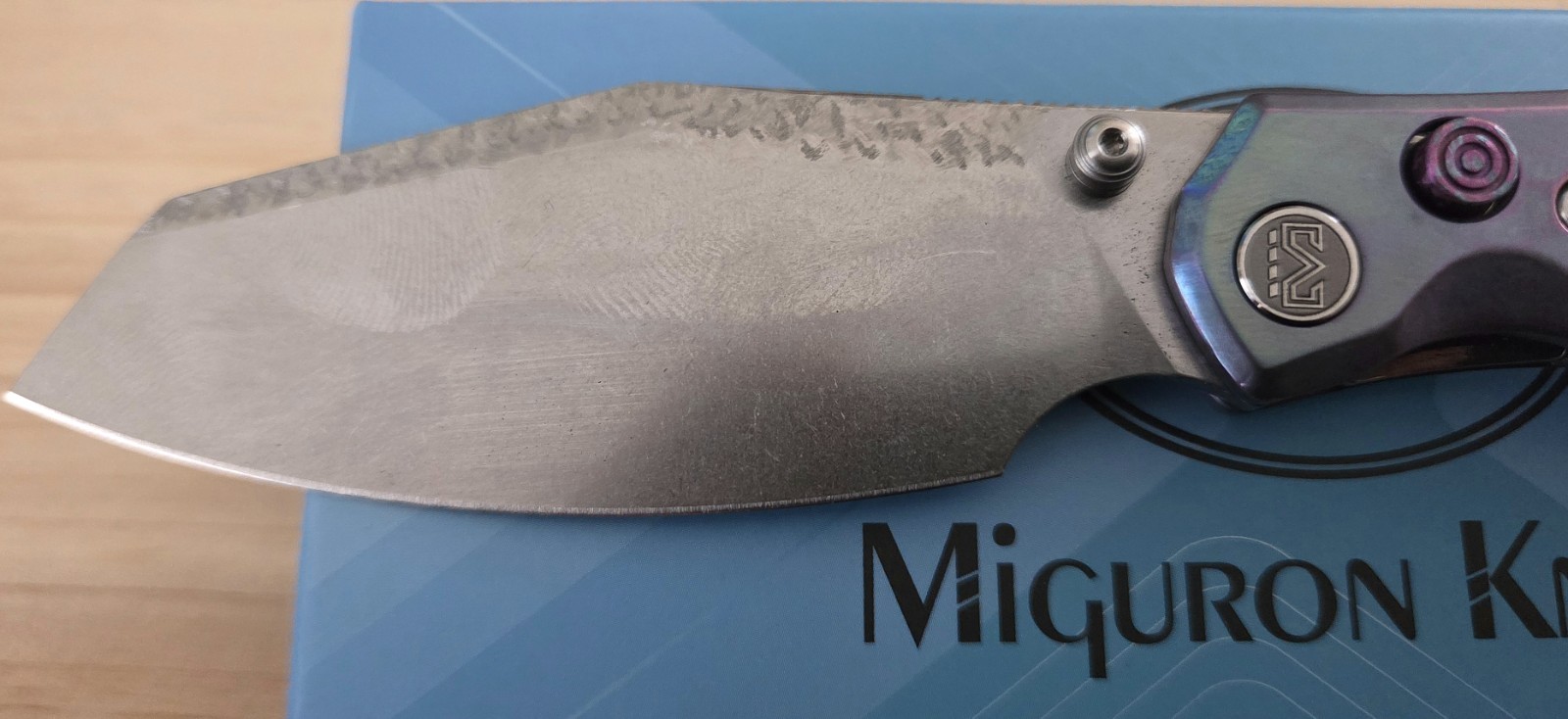 Miguron Knives 4P Design Custom Karok D2 Titanium Handle
