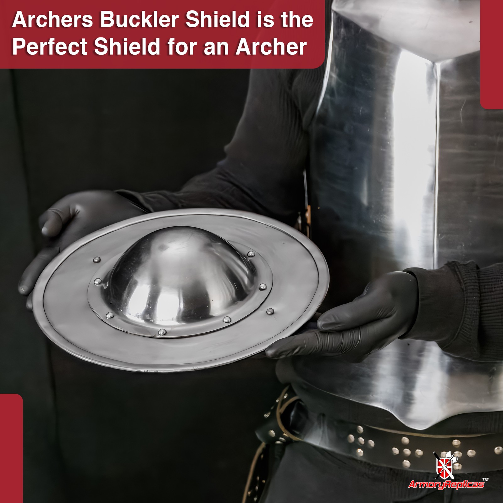 Medieval Archers Combat Handforged Buckler Renaissance 14G Battle Ready Shield